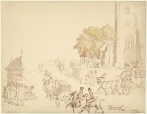 A Putney-híd déli oldala alkotó: Thomas Rowlandson