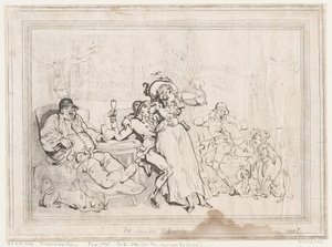 A sportolók csarnoka, avagy a rókavadászok pihenése alkotó: Thomas Rowlandson