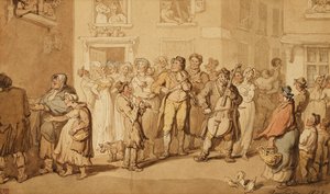 Utcazenészek, 1823 alkotó: Thomas Rowlandson