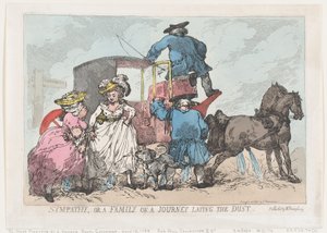 Együttérzés, avagy Egy család poros úton, 1784. július 12., 1784. július 12. alkotó: Thomas Rowlandson