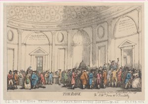 A Bank, 1792. január, 1792. január. alkotó: Thomas Rowlandson