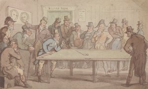 A biliárdterem alkotó: Thomas Rowlandson