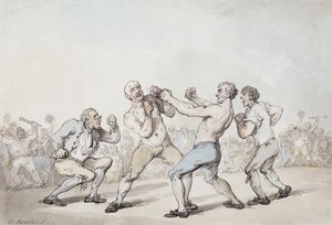 A bokszmeccs, alkotó: Thomas Rowlandson