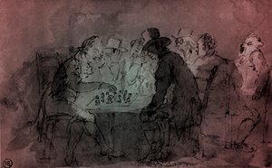"A sakkozók" alkotó: Thomas Rowlandson