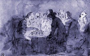 "A sakkozók" alkotó: Thomas Rowlandson