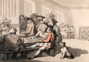 "A csokoládéház", 1787. alkotó: Thomas Rowlandson
