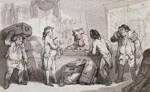 Az edzői foglalási iroda: Thomas Rowlandson és Henry Wigstead lefoglalja az utat, alkotó: Thomas Rowlandson