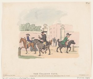A Főiskola kapuja, 1803. május 1., 1803. május 1. alkotó: Thomas Rowlandson