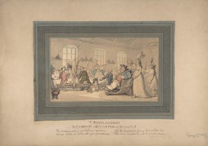 A fürdő és a nyilvános reggeli kényelme, 1780-1827. alkotó: Thomas Rowlandson