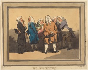 A konzultáció alkotó: Thomas Rowlandson
