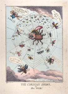 A korzikai pók a hálójában!, 1808. július 12., 1808. július 12. alkotó: Thomas Rowlandson