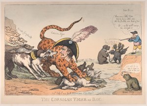A korzikai tigris az öbölben!, 1808. július 8., 1808. július 8. alkotó: Thomas Rowlandson