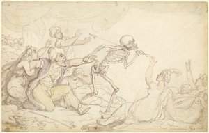 A halál tánca: a nabobot a háremében fogták el alkotó: Thomas Rowlandson