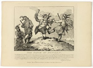 A Dun-Can tánca, Boswell Hebridák körútja című művéből alkotó: Thomas Rowlandson
