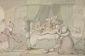 „A doktor olyan súlyosan megsérült, hogy a köpölyözést szükségesnek ítélik”, 1810 körül (akvarell tollal és tintával papíron) alkotó: Thomas Rowlandson