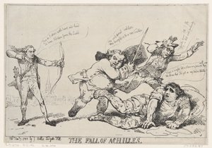 Akhilleusz bukása, 1785. január 7., 1785. január 7. alkotó: Thomas Rowlandson