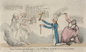 Mirabeau és Dr. Price szellemei, akik megjelentek az idős Loyola előtt alkotó: Thomas Rowlandson