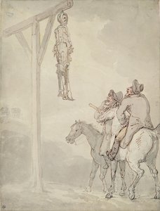 The Gibbet (toll és tinta, akvarell és ceruza papíron) alkotó: Thomas Rowlandson