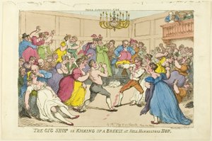 The Gig Shop vagy a Szellő felrúgása a Nell Hammiltons Hopban alkotó: Thomas Rowlandson