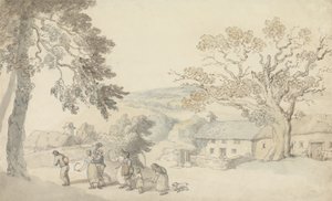 A kombájnok (toll és tinta, valamint ceruzával papíron) alkotó: Thomas Rowlandson