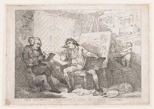 A történész megeleveníti az Egy fiatal festő elméjét, 1784., 1784. alkotó: Thomas Rowlandson