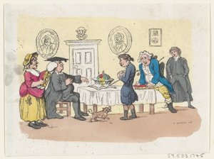 A család reményei – Felvétel az egyetemre, kb. 1803., kb. 1803. alkotó: Thomas Rowlandson