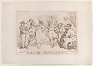 The Last Jig vagy Adieu to Old England, 1818. január 20., 1818. január 20. alkotó: Thomas Rowlandson