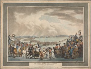 A londoni és westminsteri Light House önkéntesei alkotó: Thomas Rowlandson