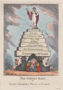 A modern Bábel, avagy a bizonyítékok súlyával összetört óriások, 1809. április 11., 1809. április 11. alkotó: Thomas Rowlandson
