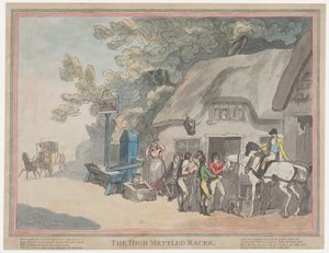A postai ló (A versenyló élete, avagy A heves vérű versenyló című műből) alkotó: Thomas Rowlandson