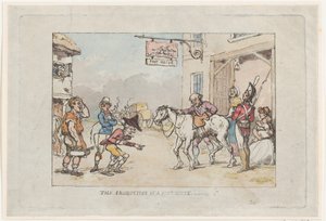 Postaház gyártása, 1808., 1808. alkotó: Thomas Rowlandson