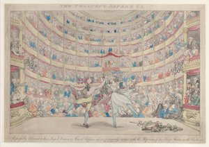 The Prospect Before Us, Tisztelettel szentelve azoknak az énekeseknek, táncosoknak és mu..., 1791. január 13. alkotó: Thomas Rowlandson