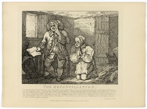 A megbékélés, Boswell Hebridák körútja című művéből alkotó: Thomas Rowlandson