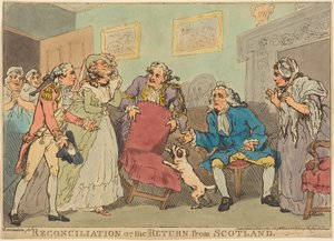 A megbékélés, avagy A visszatérés Skóciából alkotó: Thomas Rowlandson