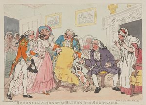 A megbékélés, avagy a visszatérés Skóciából alkotó: Thomas Rowlandson
