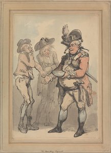 A toborzó őrmester alkotó: Thomas Rowlandson