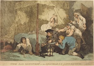 A szomorú felfedezés, avagy A kegyetlen tanonc alkotó: Thomas Rowlandson