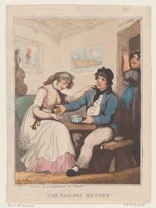 A tengerész visszatérése, 1799. október 10., 1799. október 10. alkotó: Thomas Rowlandson