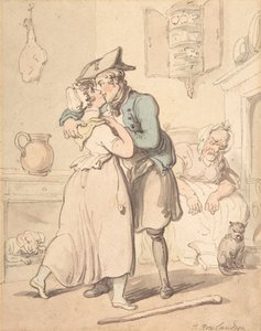 A tengerész visszatérése az aktív szolgálatból, 1780-1827. alkotó: Thomas Rowlandson