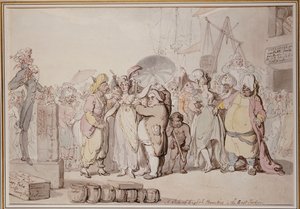 Az angol szépségek eladása Kelet-Indiában, 1810 körül alkotó: Thomas Rowlandson