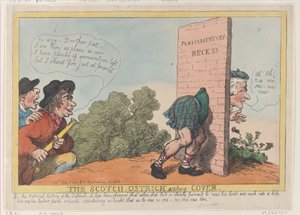 The Scotch Struc Seeking Cover, 1805. július 8., 1805. július 8. alkotó: Thomas Rowlandson