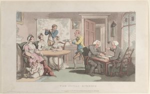 A társasági est, The Vicar of Wakefieldből, 1817. május 1., 1817. május 1. alkotó: Thomas Rowlandson