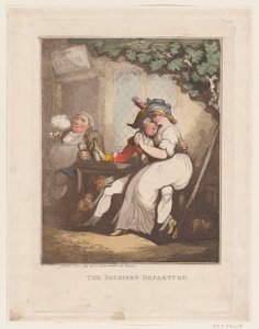 A katona indulása, 1799. október 10., 1799. október 10. alkotó: Thomas Rowlandson