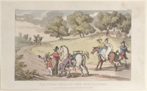 A vikárius családja úton a templomba, The Vicar of Wakefield, 1817. május 1., 1817. május 1. alkotó: Thomas Rowlandson