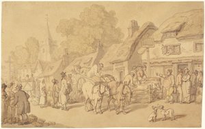 A Woolpack Fogadó alkotó: Thomas Rowlandson