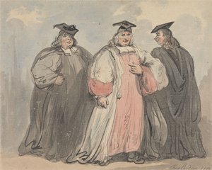Három egyházi tudós alkotó: Thomas Rowlandson