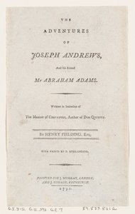 Címlap: Joseph Andrews és barátja, Mr. Abraham Adams kalandjai, 1792., 1792. alkotó: Thomas Rowlandson