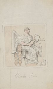 Tombstone, Claudia Italia mint a zene allegóriája alkotó: Thomas Rowlandson