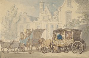 Két autóbusz – Franciaországban utazik alkotó: Thomas Rowlandson