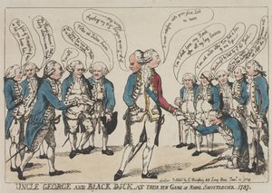 George bácsi és Black Dick új tengeri tollaslabdajátékuk közben alkotó: Thomas Rowlandson